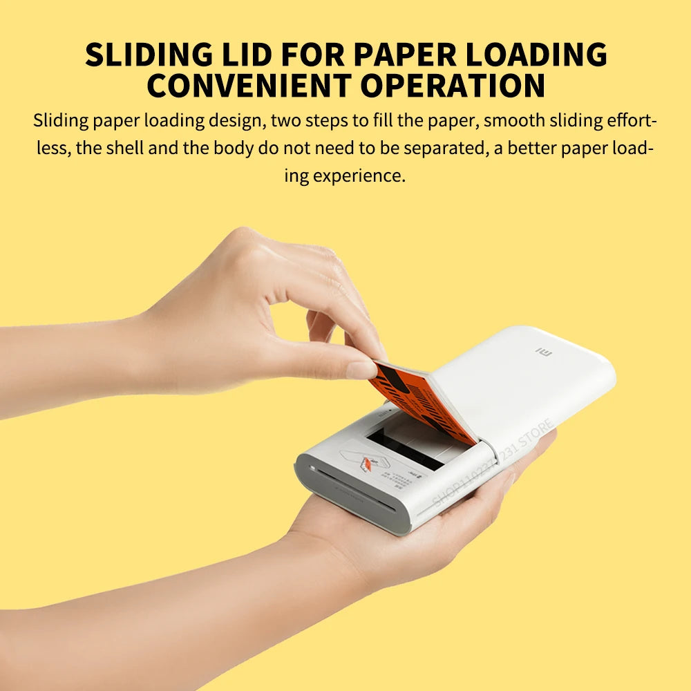 AR Printer 300Dpi Portable Photo Mini Pocket with DIY Share 500Mah Picture Printer Pocket Printer Work with Mihome APP